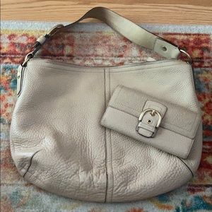 Tan Coach Shoulder bag and wallet